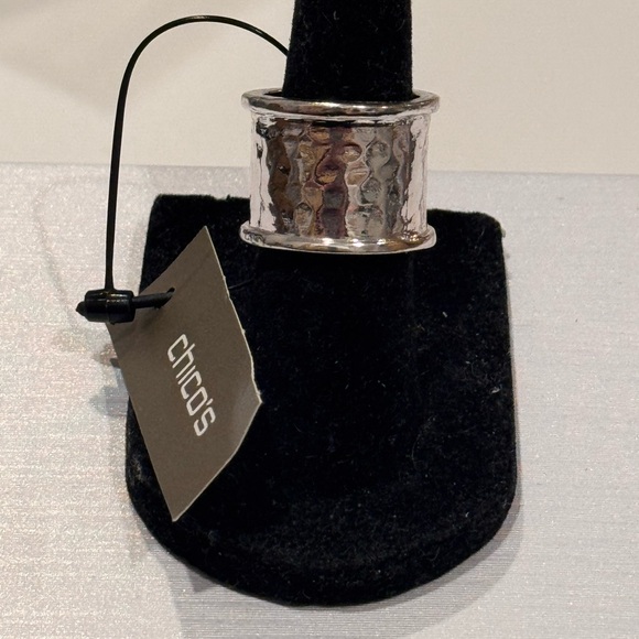 Chico's Silver Textured Ring - Picture 1 of 6